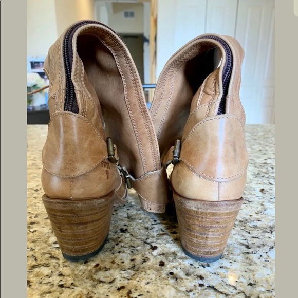 Frye Sandra Steampunk Leather Buckle Boots - Picture 2 of 8